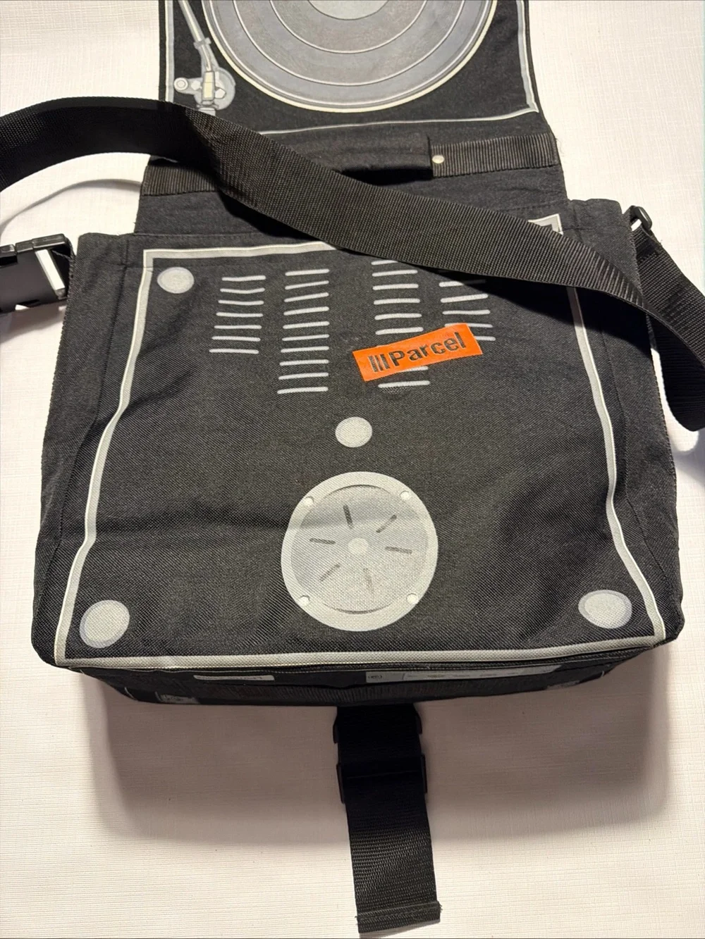 Vintage Parcel Audio Couture Vinyl Record Tote Shoulder Bag Loop NYC